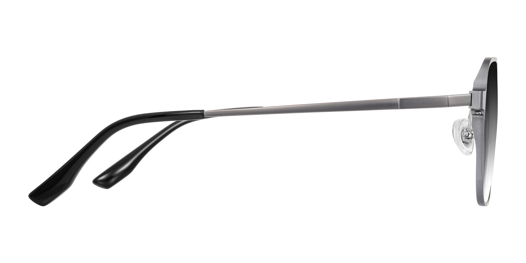 Side of Sanya in Gunmetal with Gray Gradient Lenses