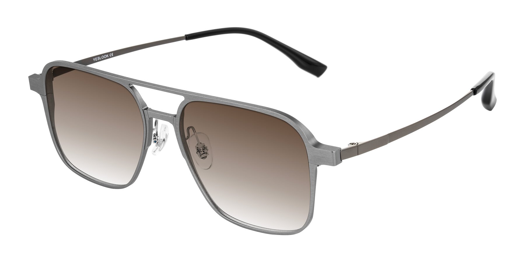 Angle of Sanya in Gunmetal with Brown Gradient Lenses