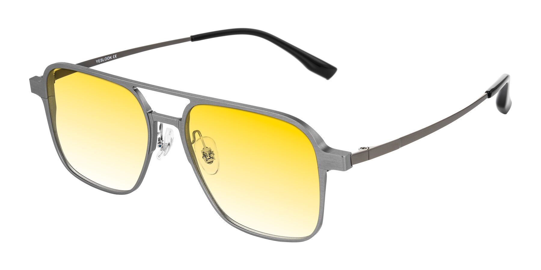Angle of Sanya in Gunmetal with Yellow Gradient Lenses