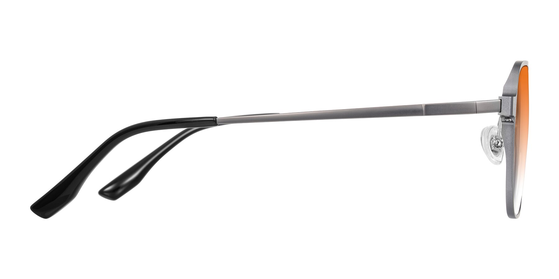 Side of Sanya in Gunmetal with Orange Gradient Lenses