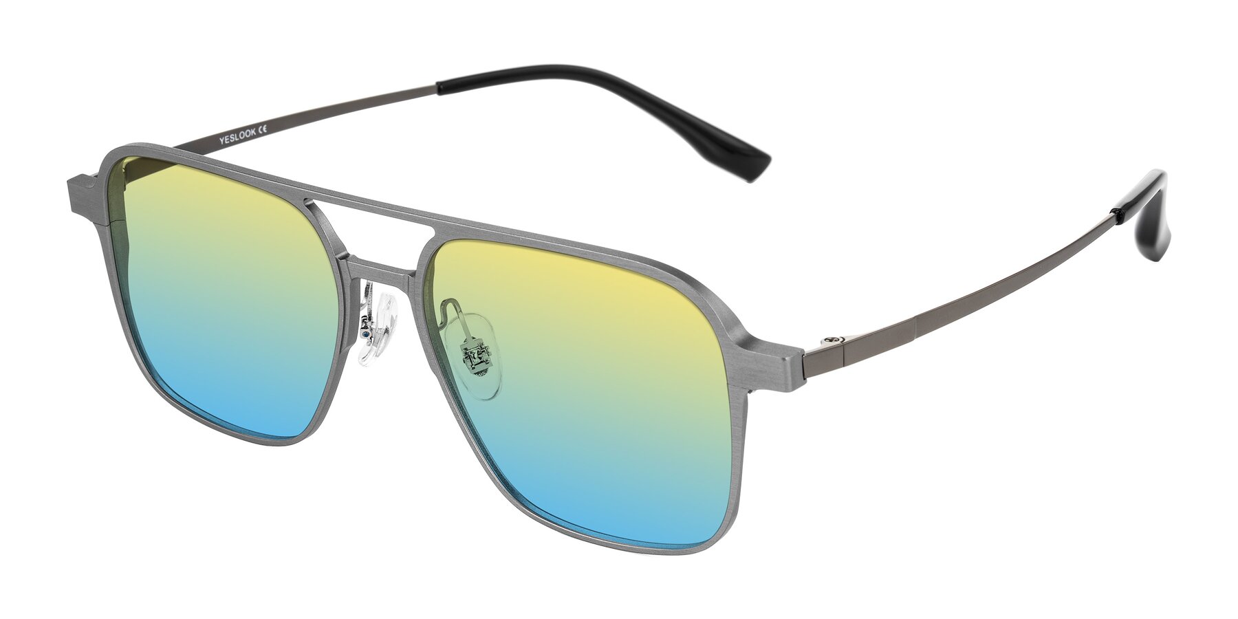 Angle of Sanya in Gunmetal with Yellow / Blue Gradient Lenses