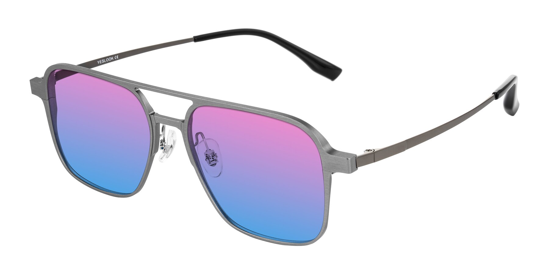 Angle of Sanya in Gunmetal with Pink / Blue Gradient Lenses