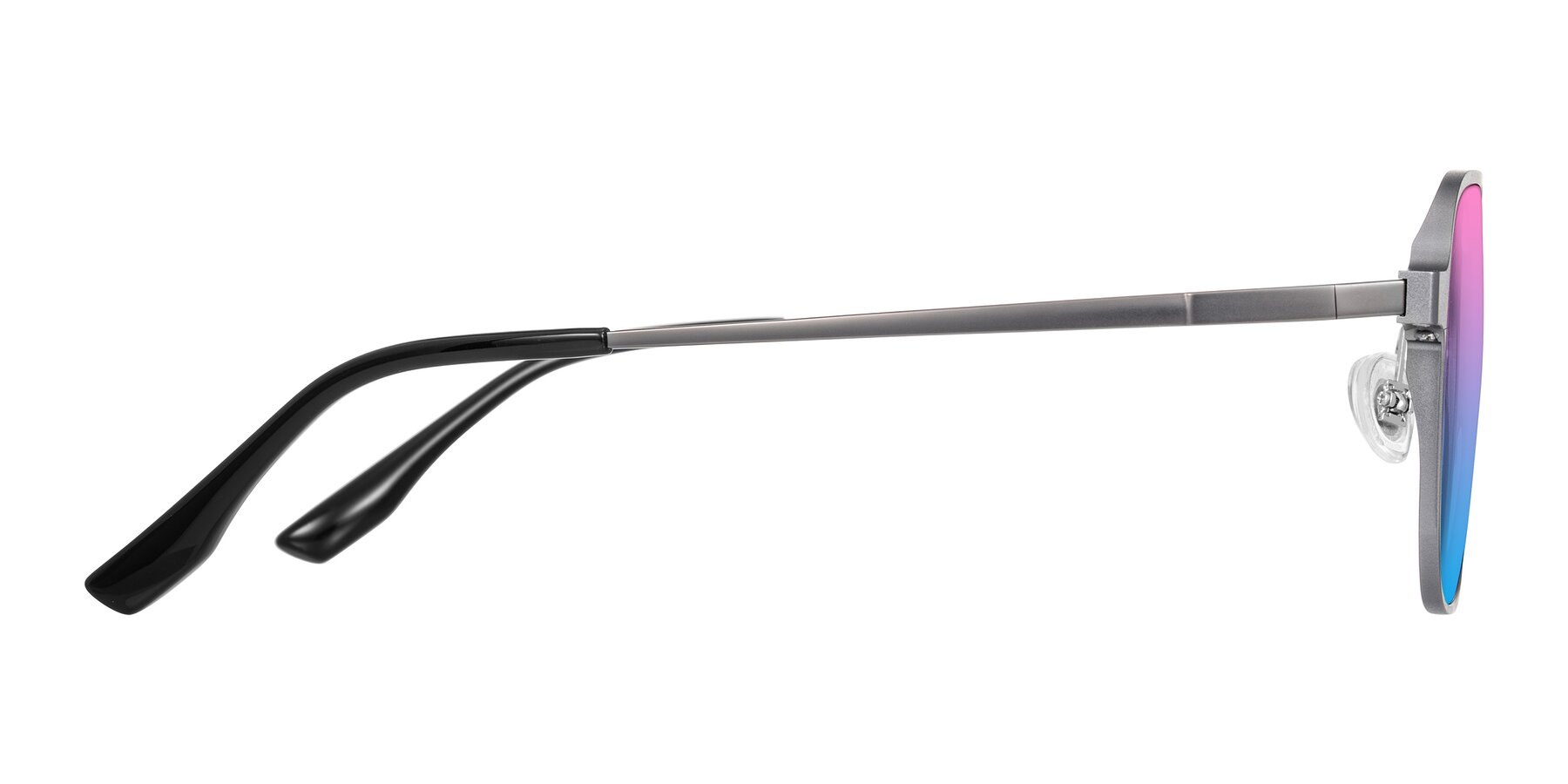Side of Sanya in Gunmetal with Pink / Blue Gradient Lenses