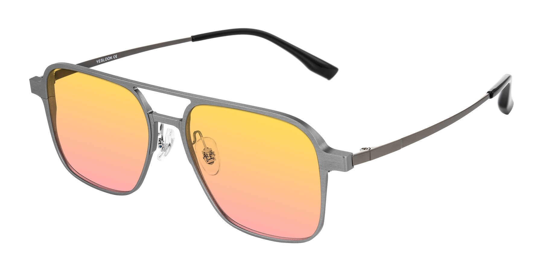 Angle of Sanya in Gunmetal with Yellow / Pink Gradient Lenses