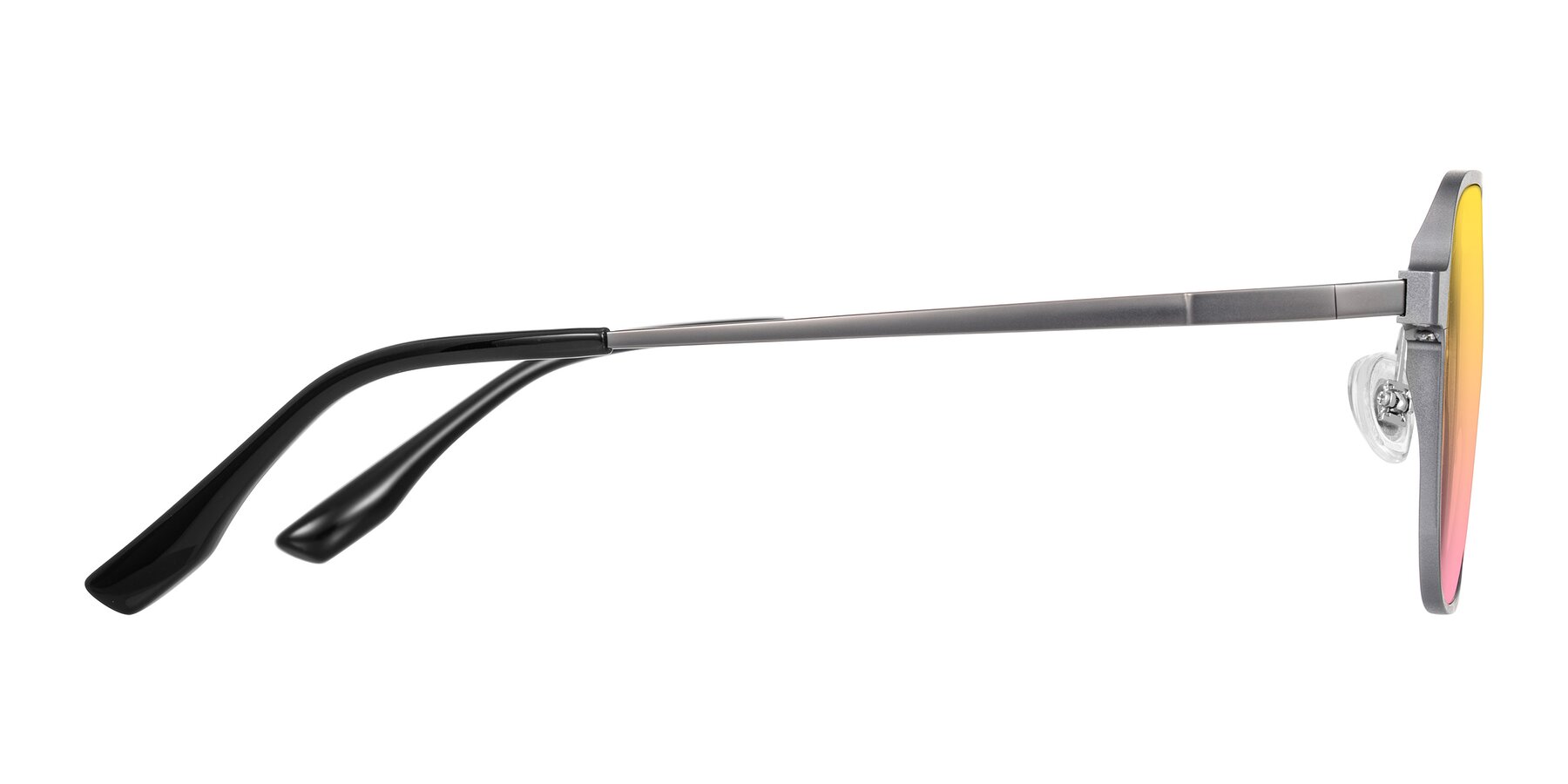 Side of Sanya in Gunmetal with Yellow / Pink Gradient Lenses