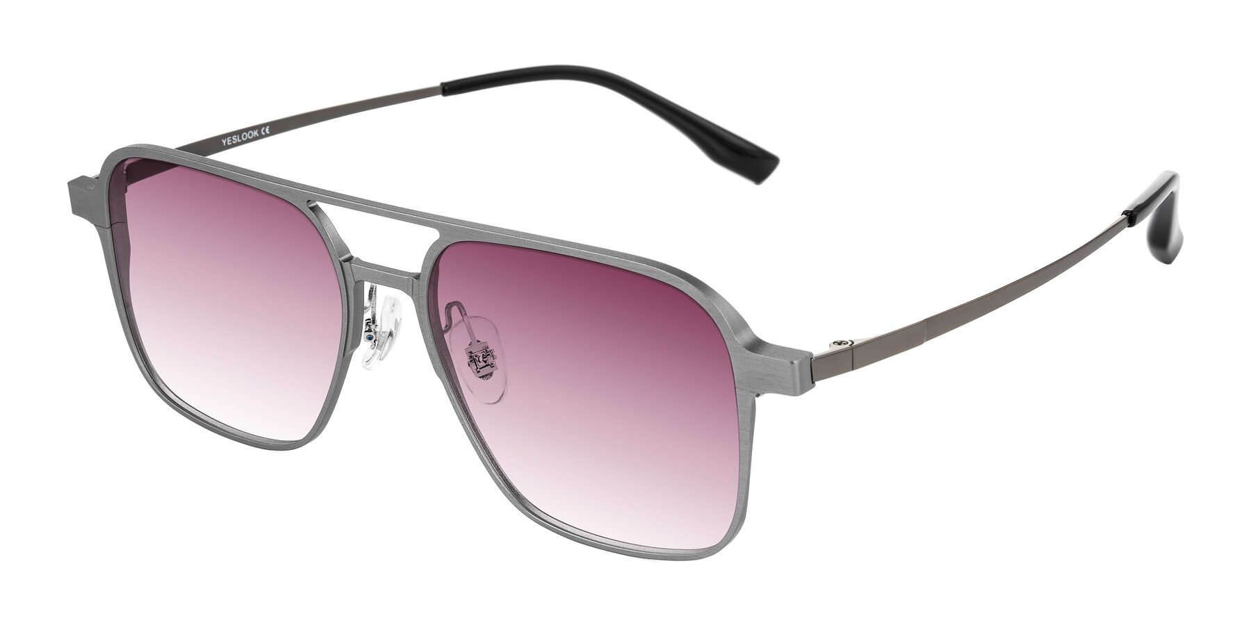 Angle of Sanya in Gunmetal with Wine Gradient Lenses
