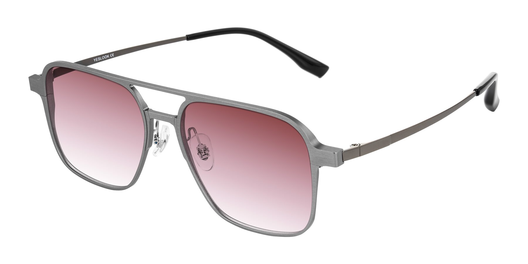 Angle of Sanya in Gunmetal with Garnet Gradient Lenses