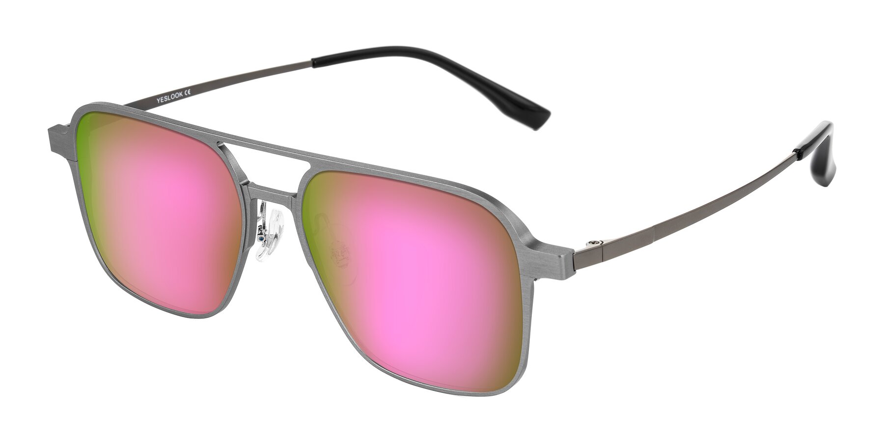 Angle of Sanya in Gunmetal with Pink Mirrored Lenses
