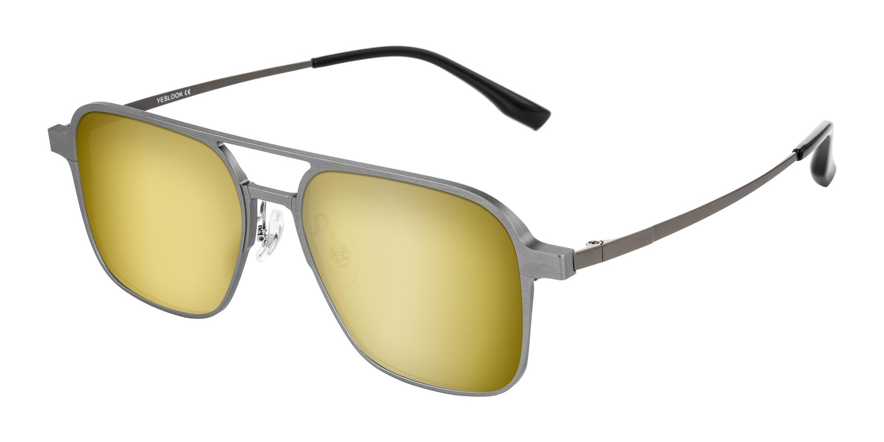 Angle of Sanya in Gunmetal with Gold Mirrored Lenses