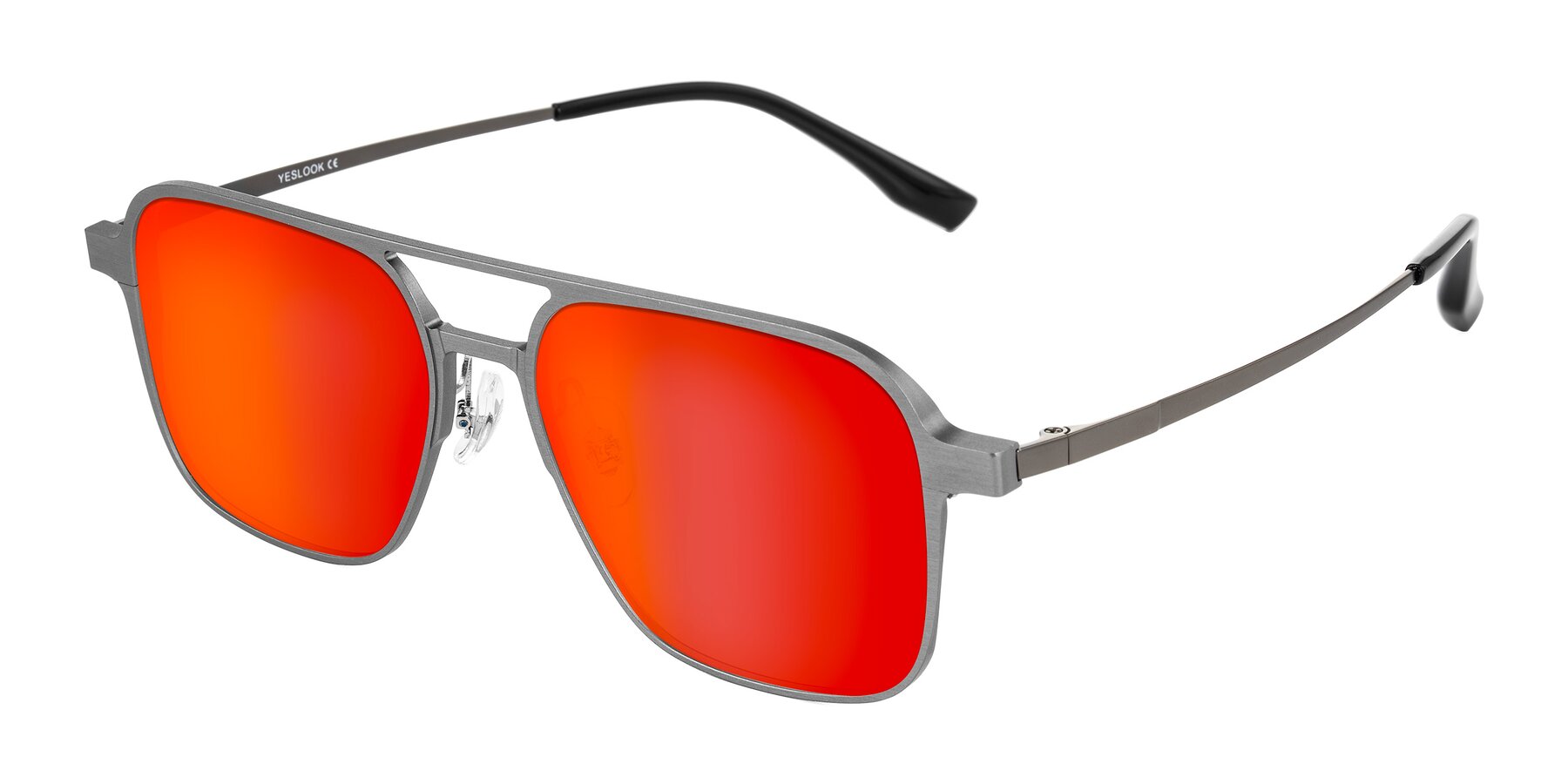 Angle of Sanya in Gunmetal with Red Gold Mirrored Lenses