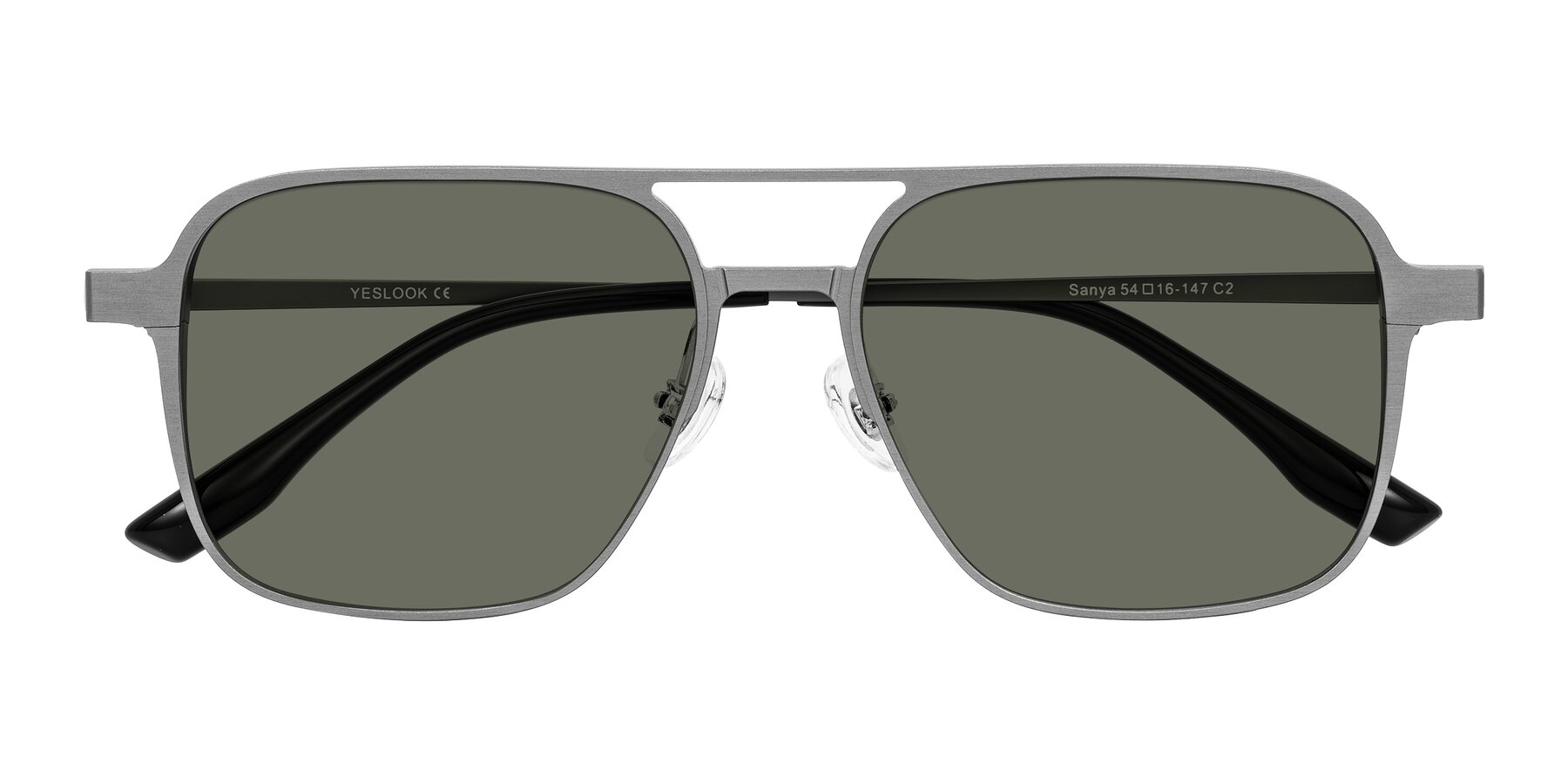 Folded Front of Sanya in Gunmetal with Gray Polarized Lenses