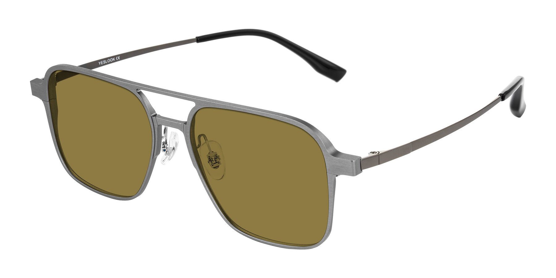 Angle of Sanya in Gunmetal with Brown Polarized Lenses