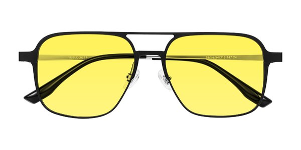 Front of Sanya in Matte Black/Silver