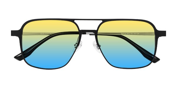 Front of Sanya in Matte Black/Silver