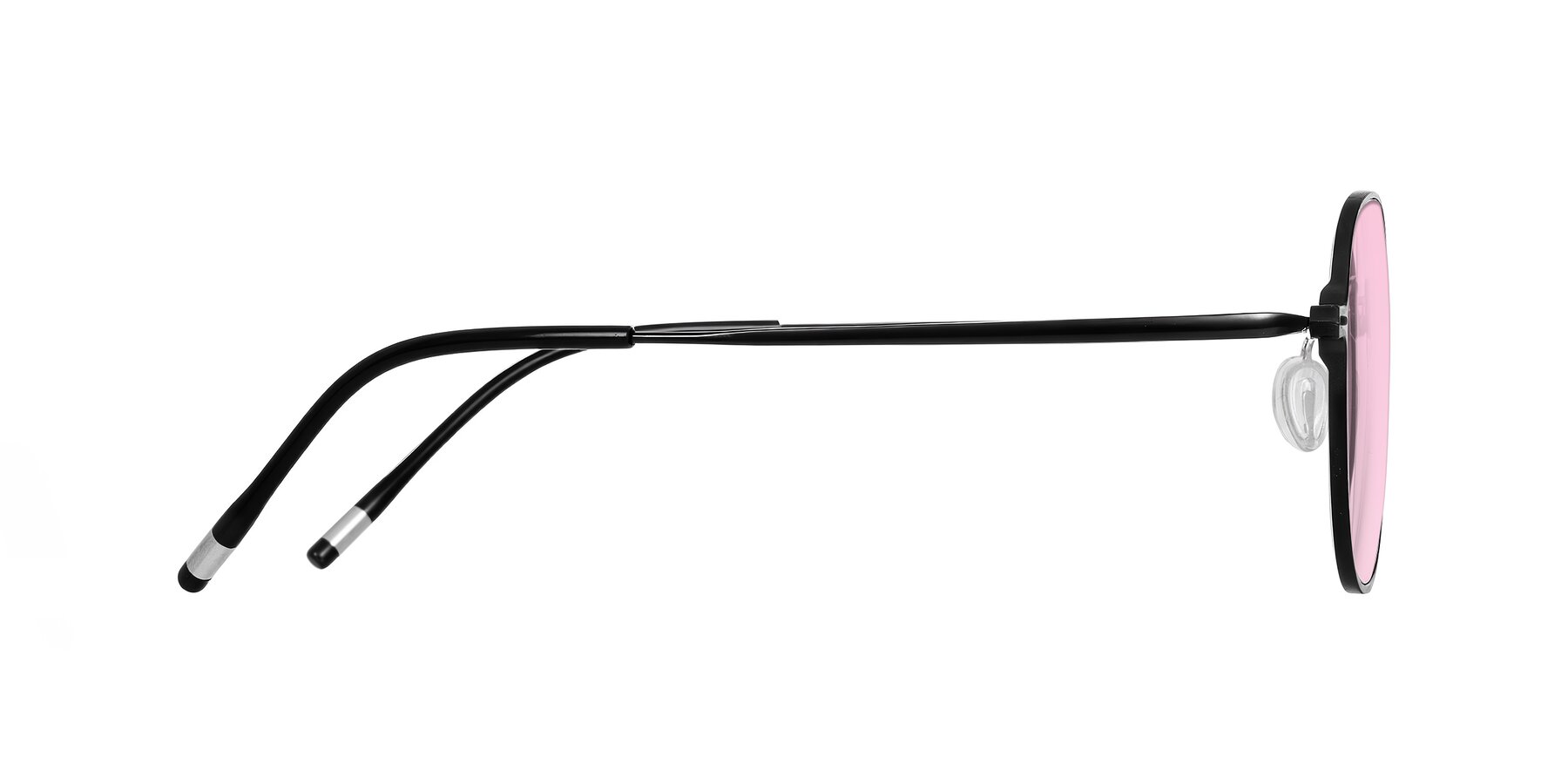 Side of Lytle in Matte Black with Light Pink Tinted Lenses