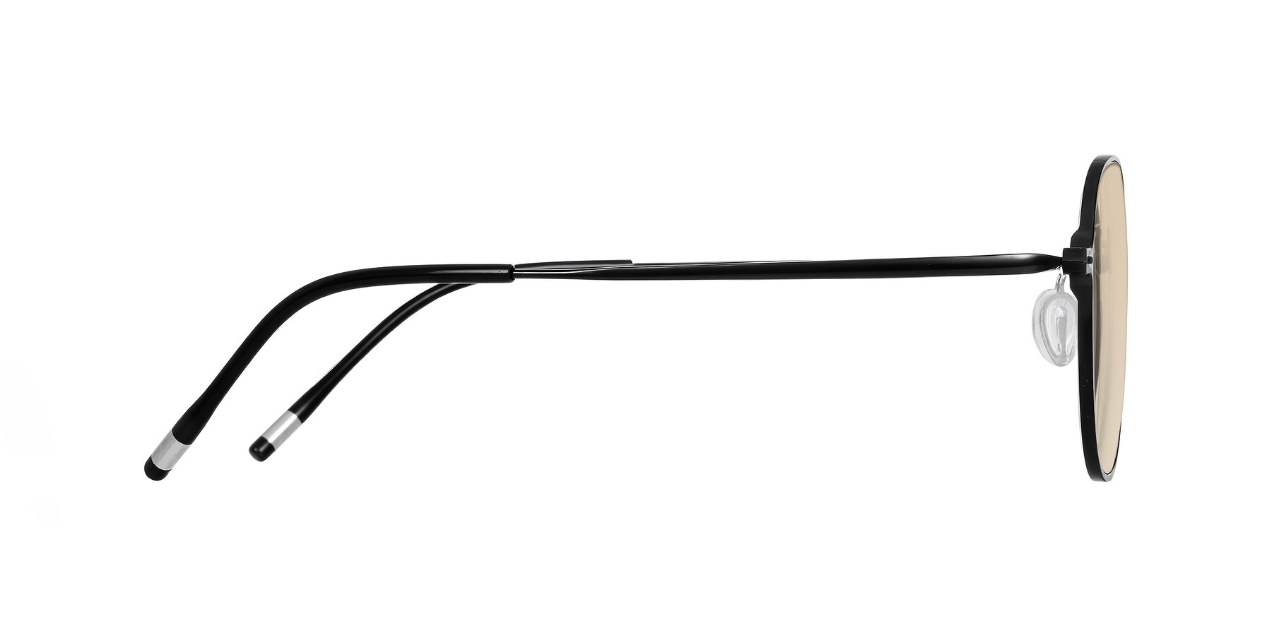 Side of Lytle in Matte Black with Light Brown Tinted Lenses