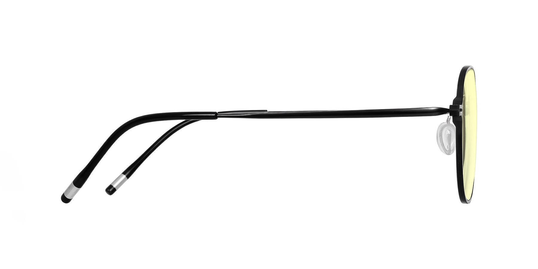 Side of Lytle in Matte Black with Light Yellow Tinted Lenses