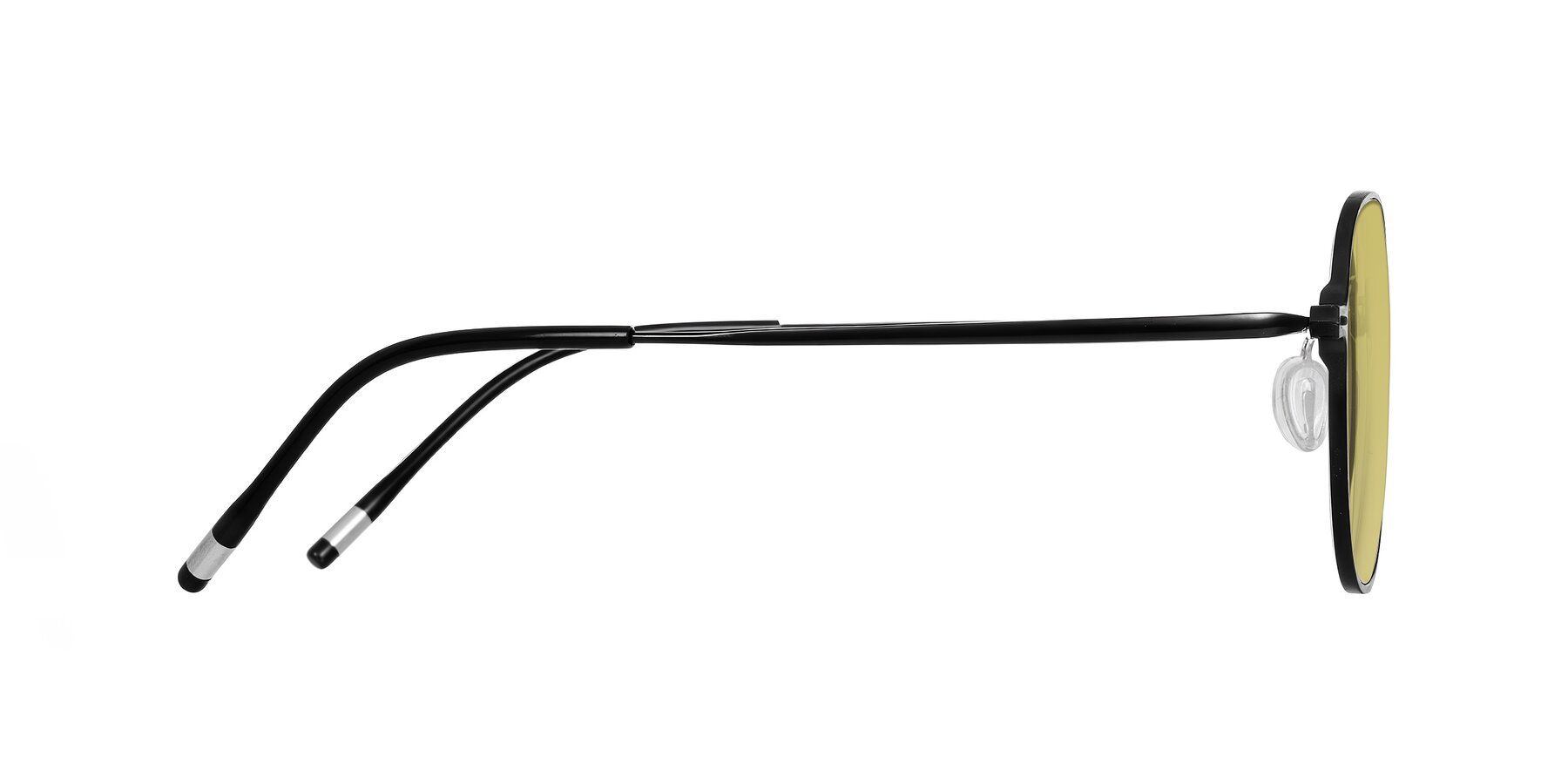 Side of Lytle in Matte Black with Medium Champagne Tinted Lenses