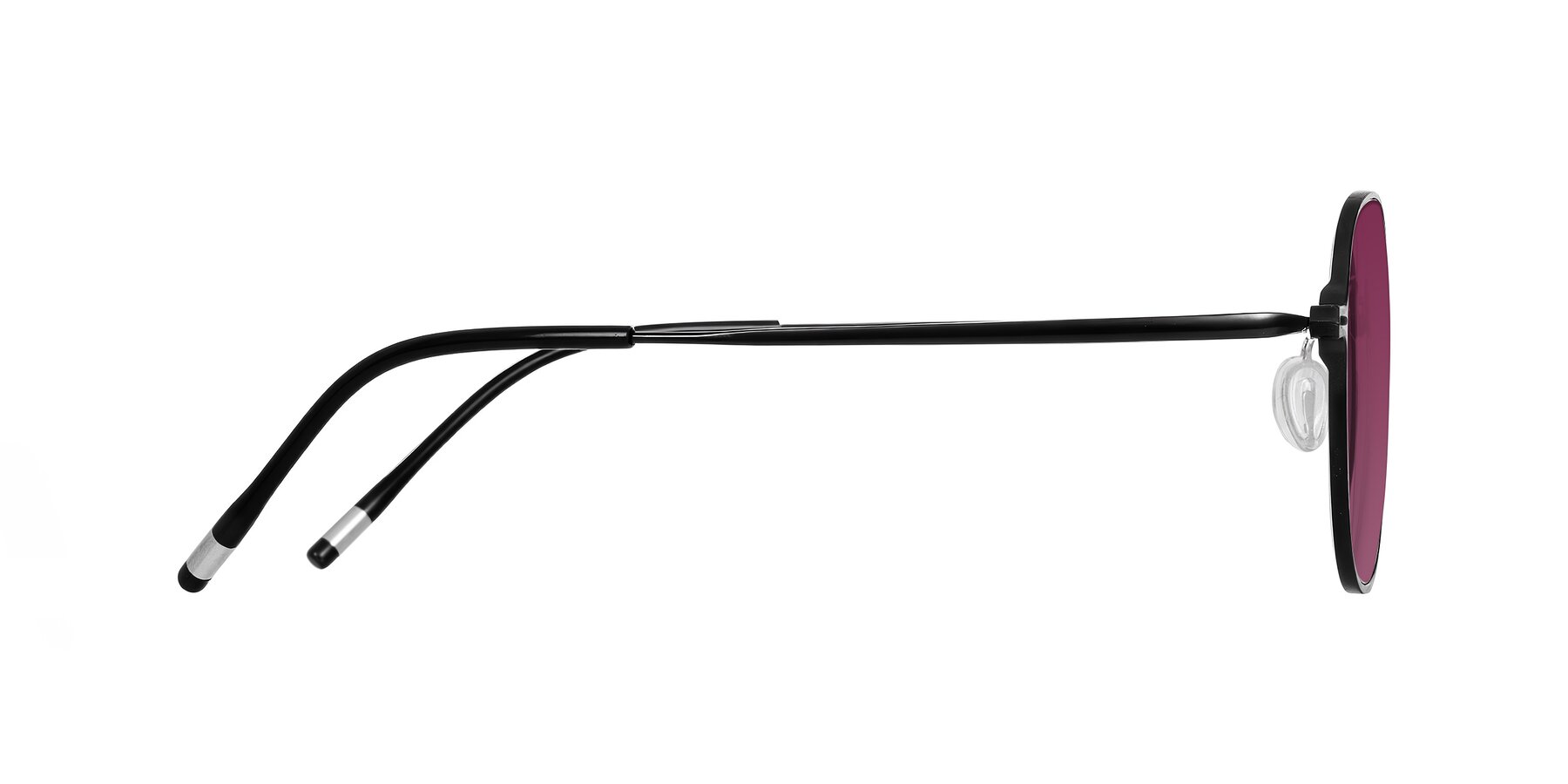 Side of Lytle in Matte Black with Wine Tinted Lenses