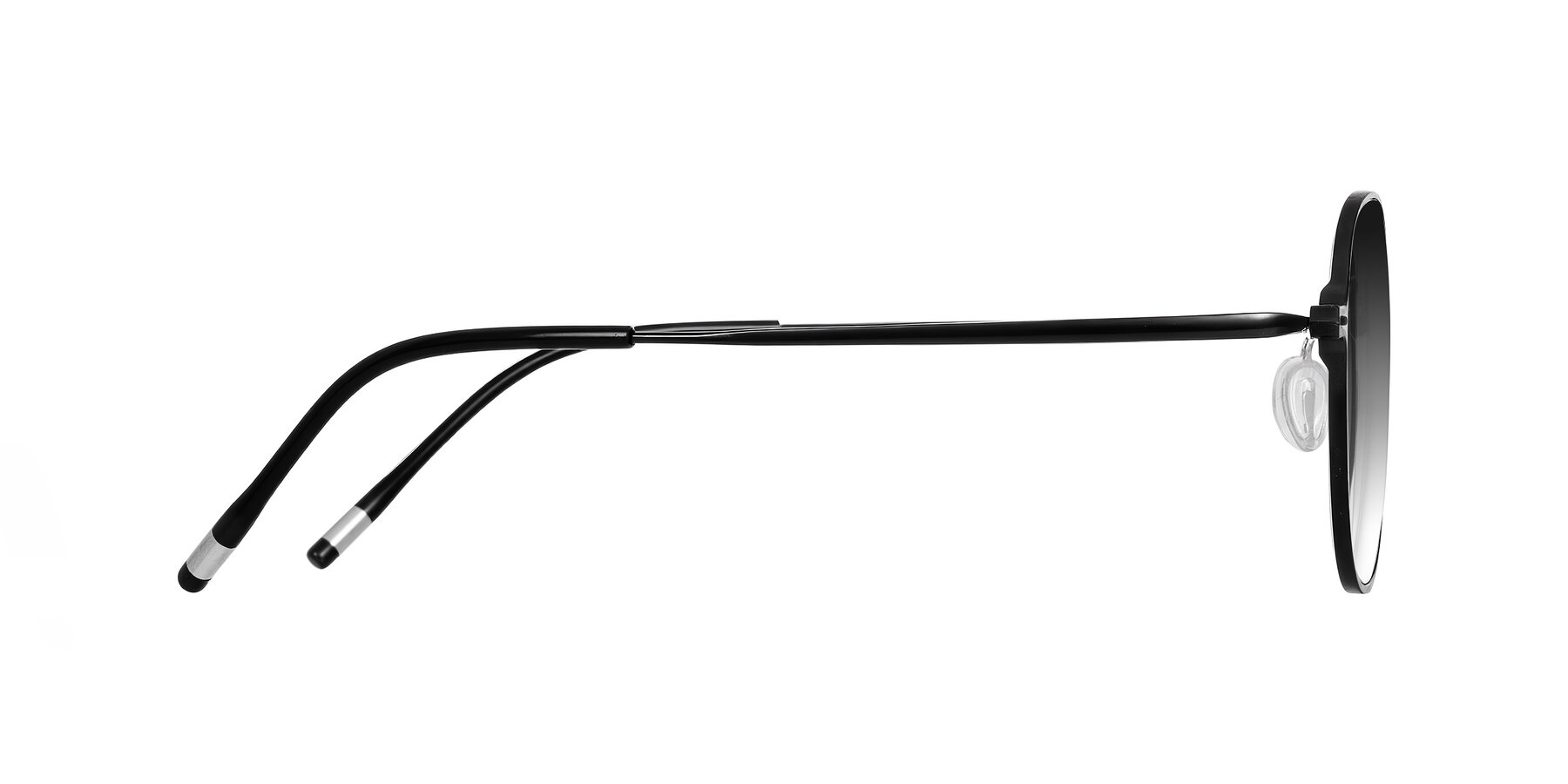 Side of Lytle in Matte Black with Gray Gradient Lenses