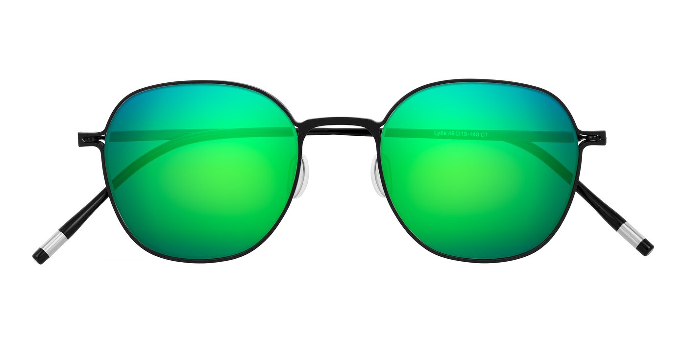 Lytle - Matte Black Flash Mirrored Sunglasses
