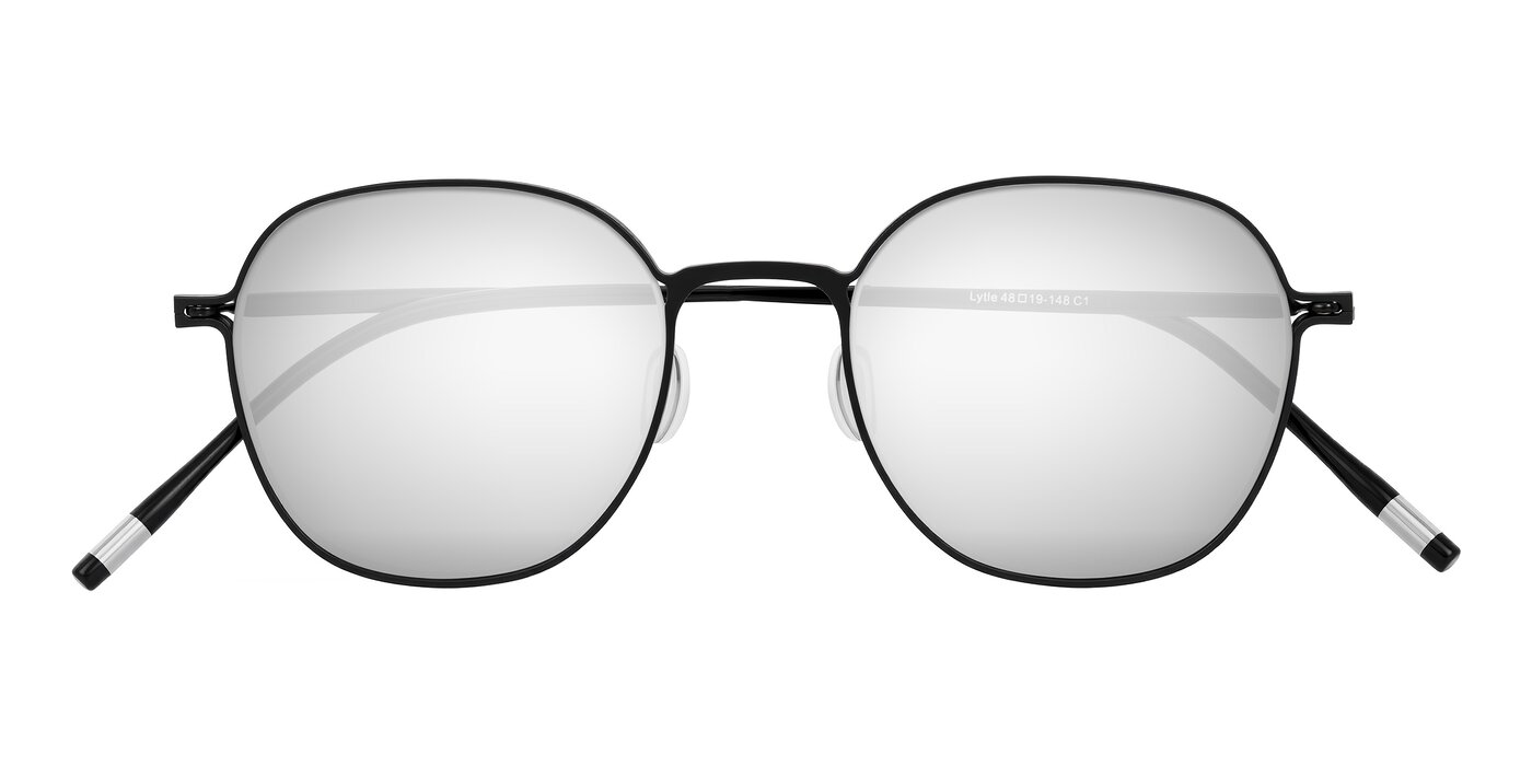 Lytle - Matte Black Flash Mirrored Sunglasses