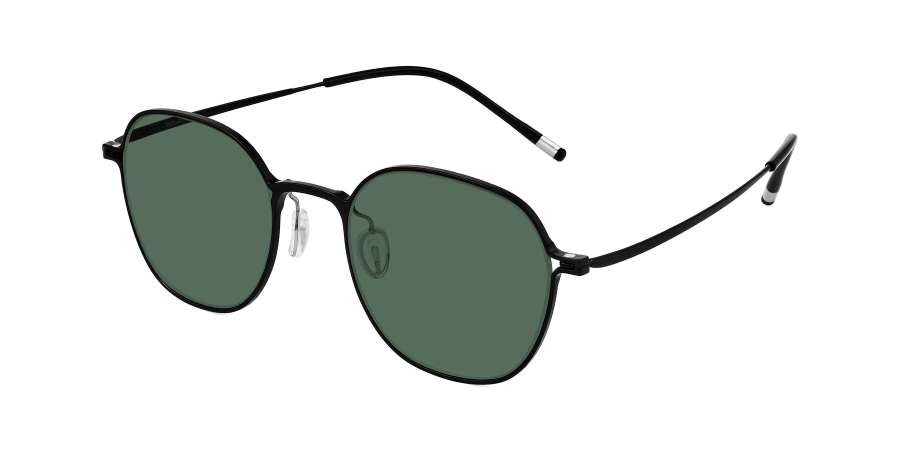 Angle of Lytle in Matte Black with Green Polarized Lenses