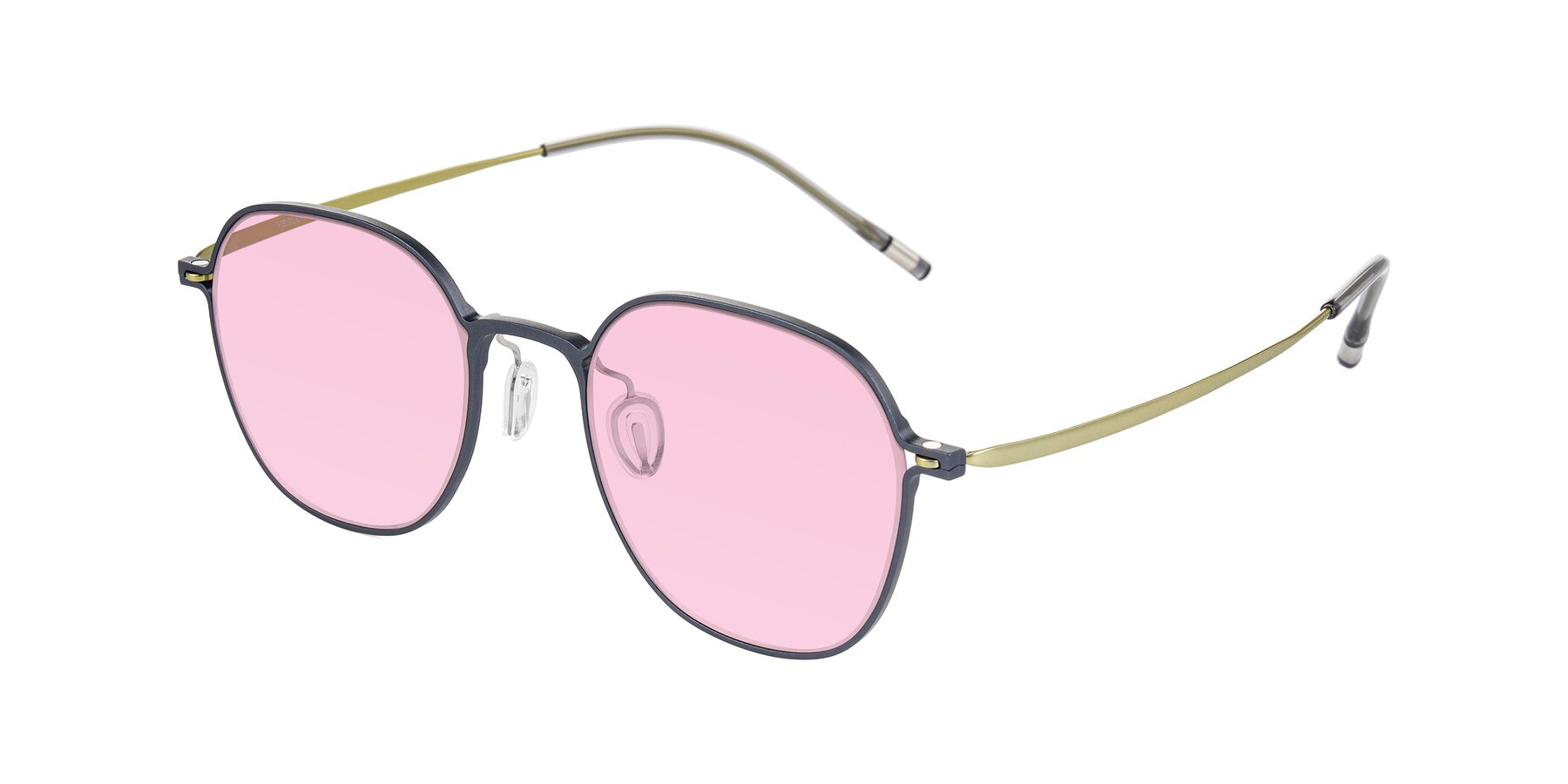 Angle of Lytle in Slate Blue/Olive with Light Pink Tinted Lenses