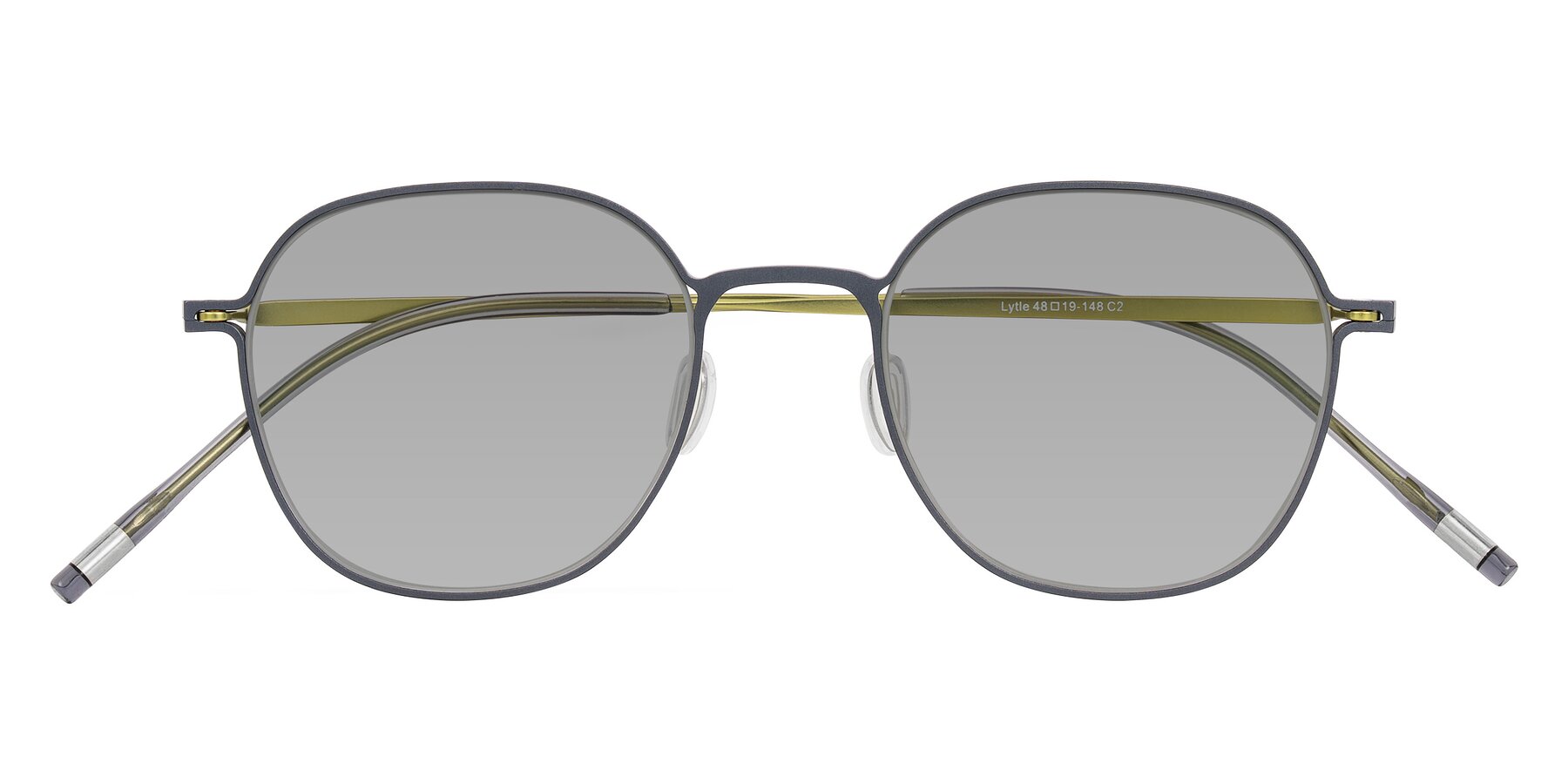 Folded Front of Lytle in Slate Blue/Olive with Light Gray Tinted Lenses