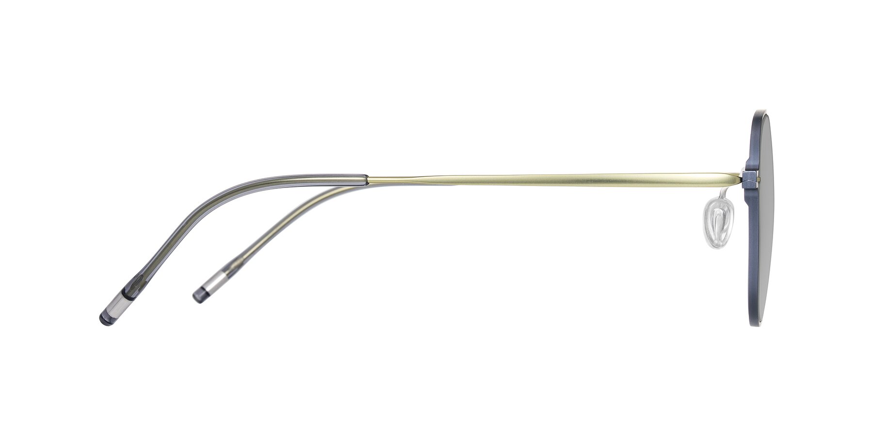 Side of Lytle in Slate Blue/Olive with Light Gray Tinted Lenses