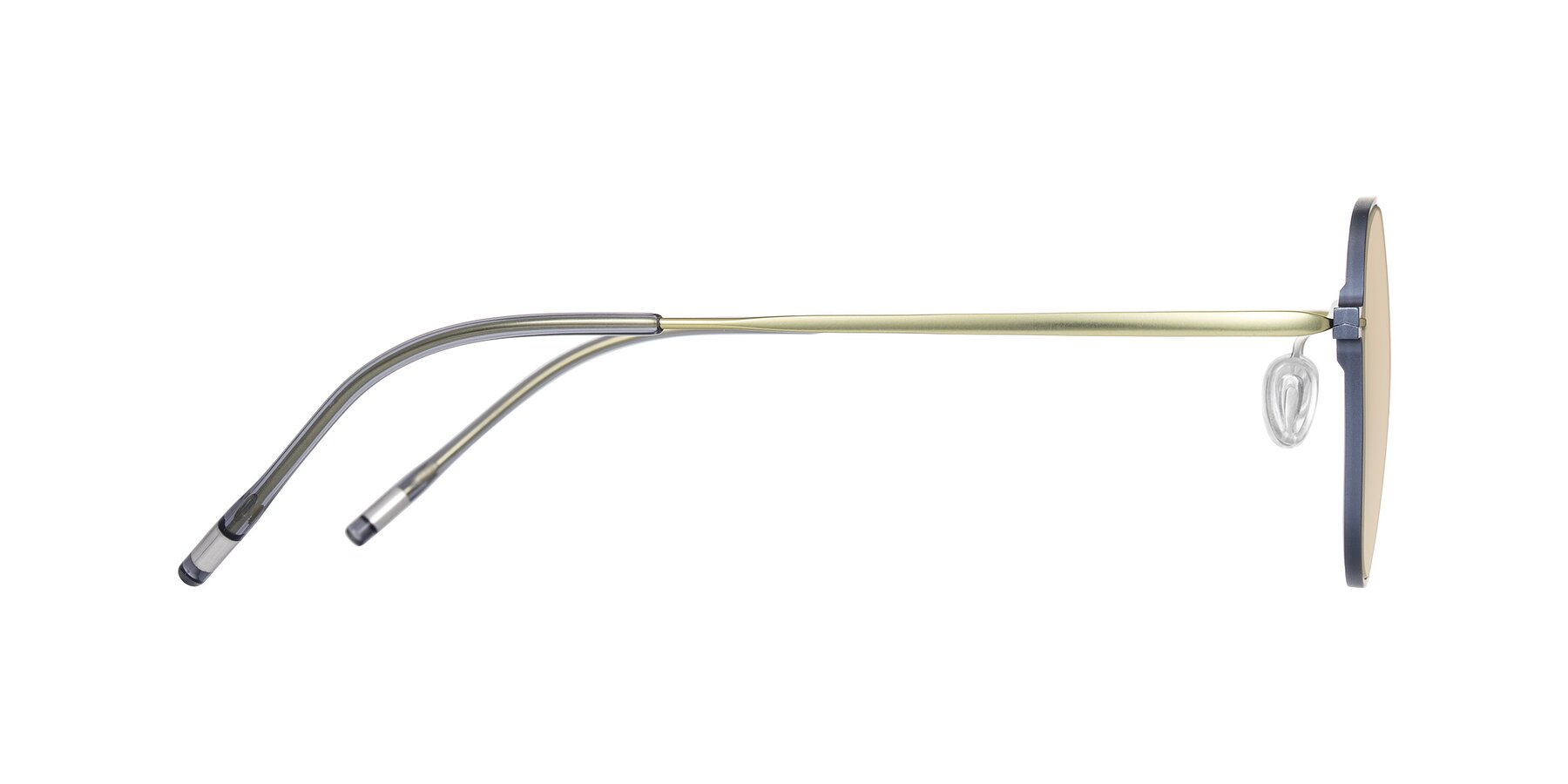 Side of Lytle in Slate Blue/Olive with Light Brown Tinted Lenses