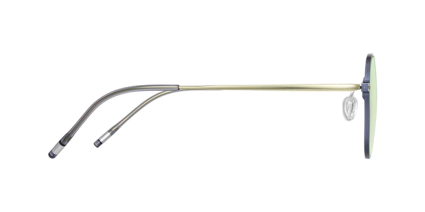 Side of Lytle in Slate Blue/Olive with Light Green Tinted Lenses