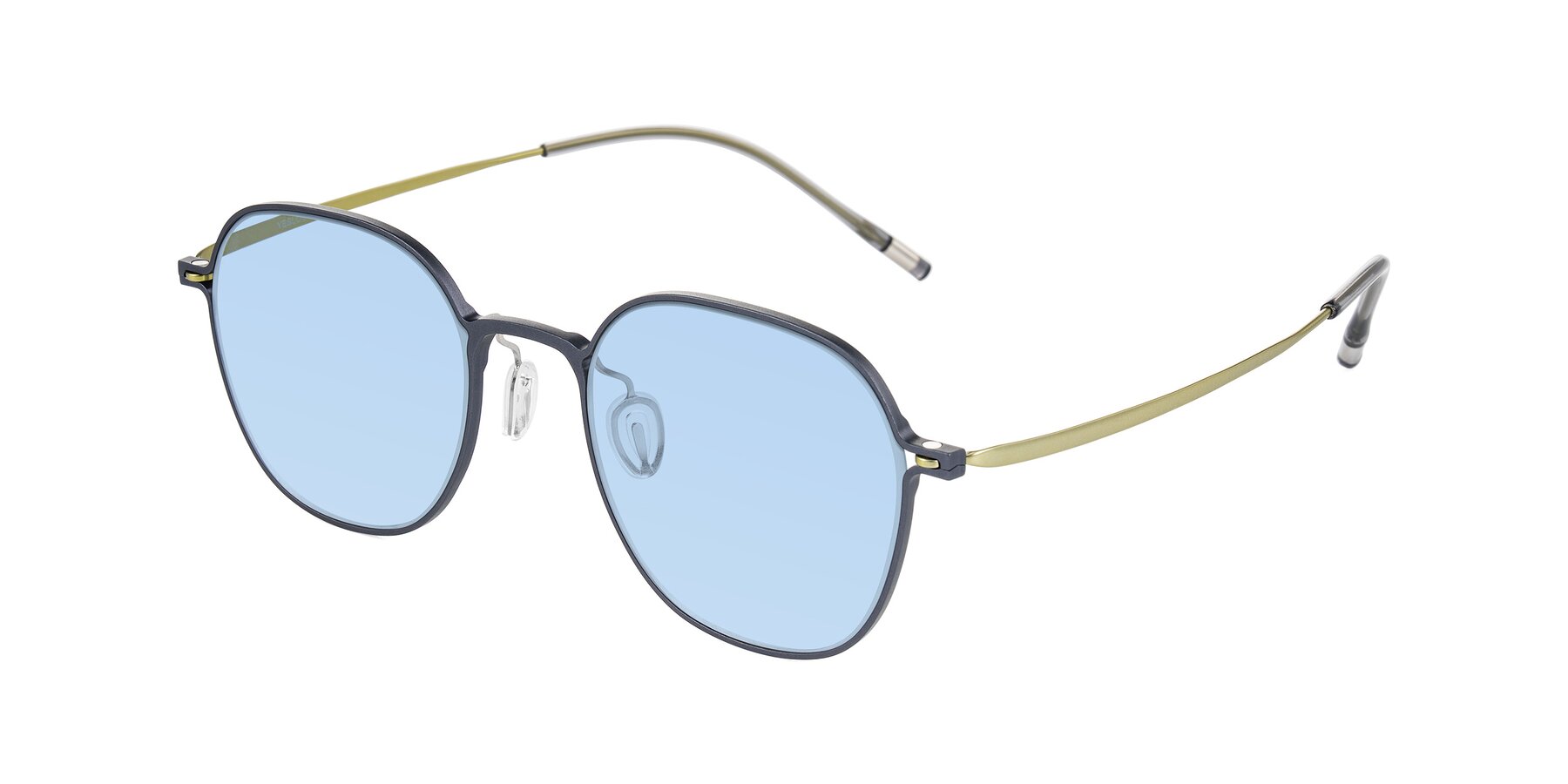 Angle of Lytle in Slate Blue/Olive with Light Blue Tinted Lenses