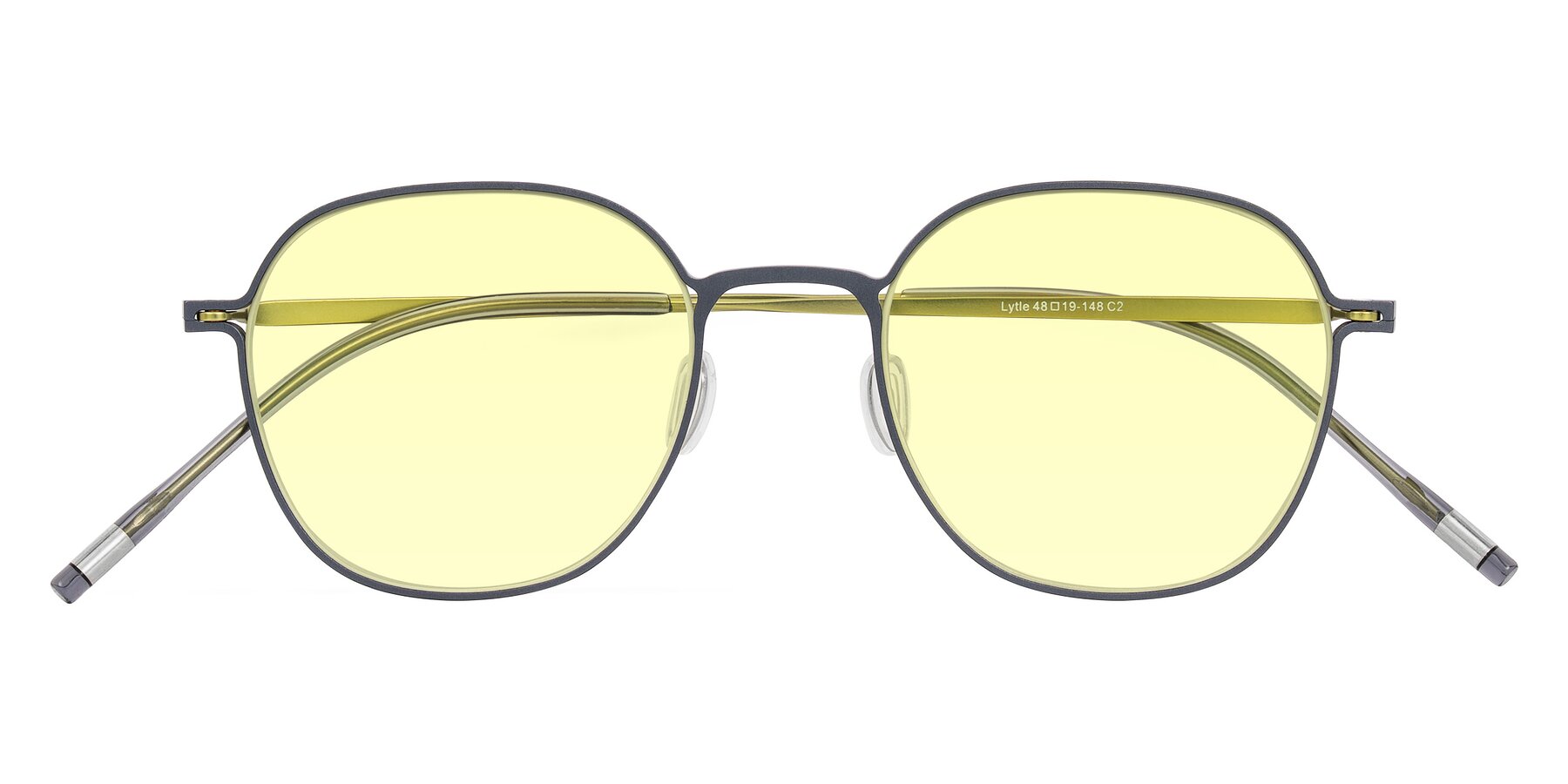Folded Front of Lytle in Slate Blue/Olive with Light Yellow Tinted Lenses