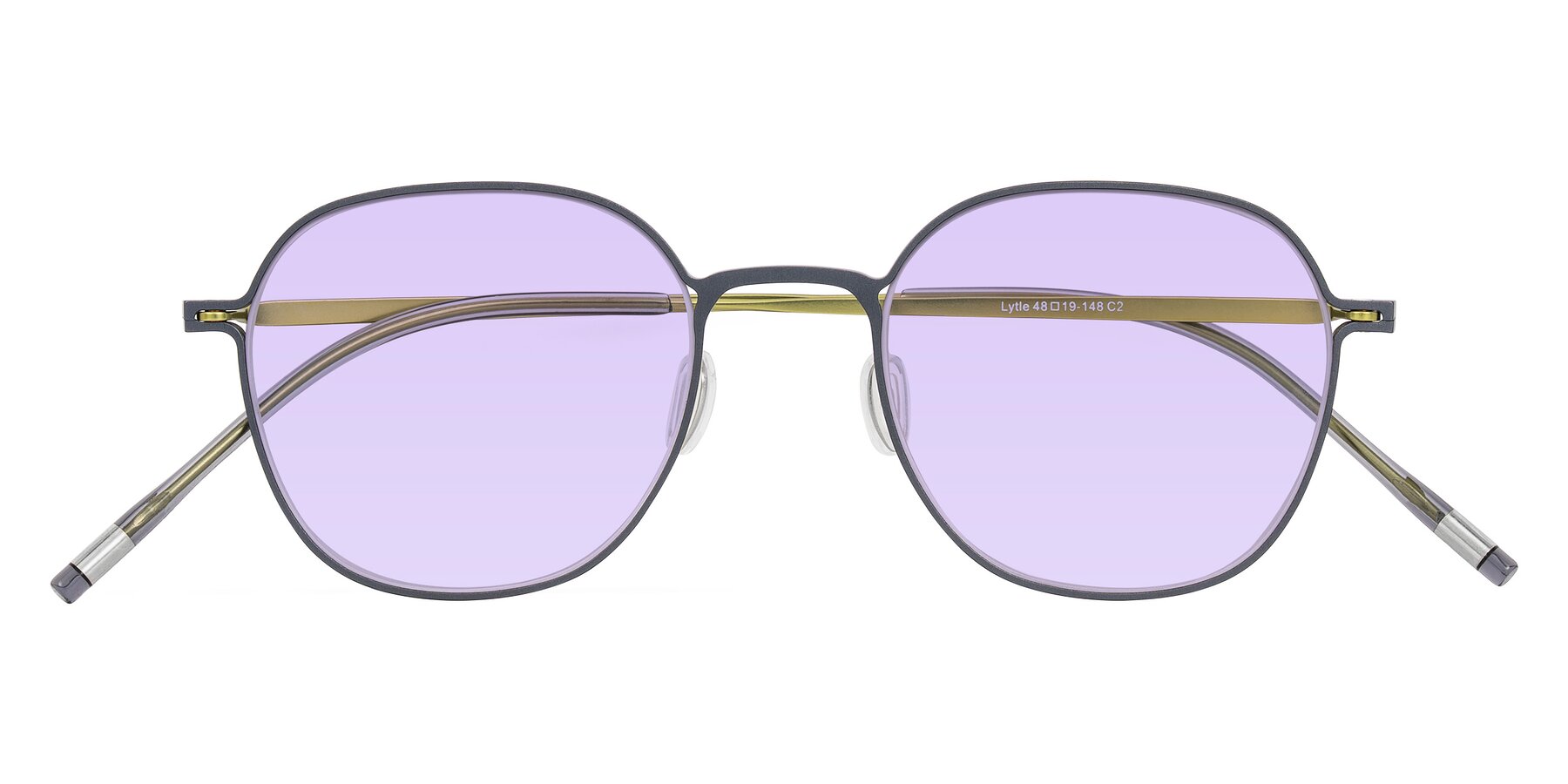 Folded Front of Lytle in Slate Blue/Olive with Light Purple Tinted Lenses