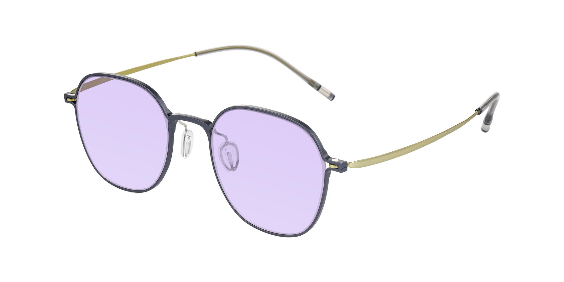 Angle of Lytle in Slate Blue/Olive with Light Purple Tinted Lenses