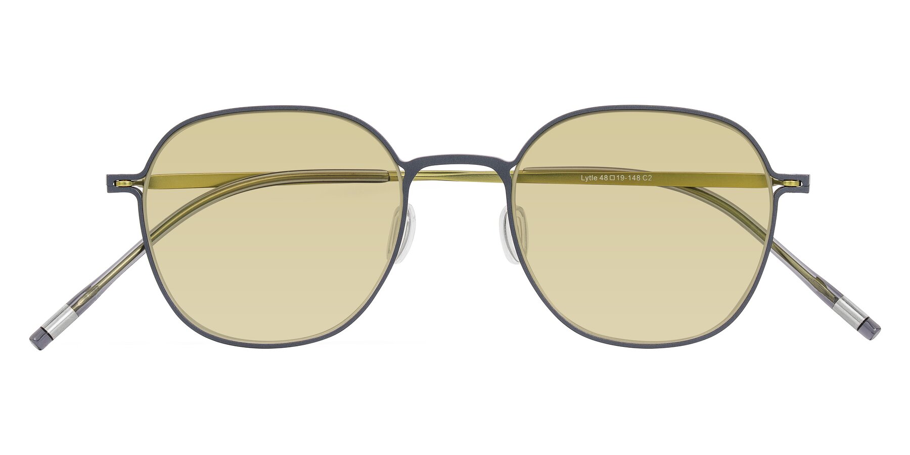 Folded Front of Lytle in Slate Blue/Olive with Light Champagne Tinted Lenses