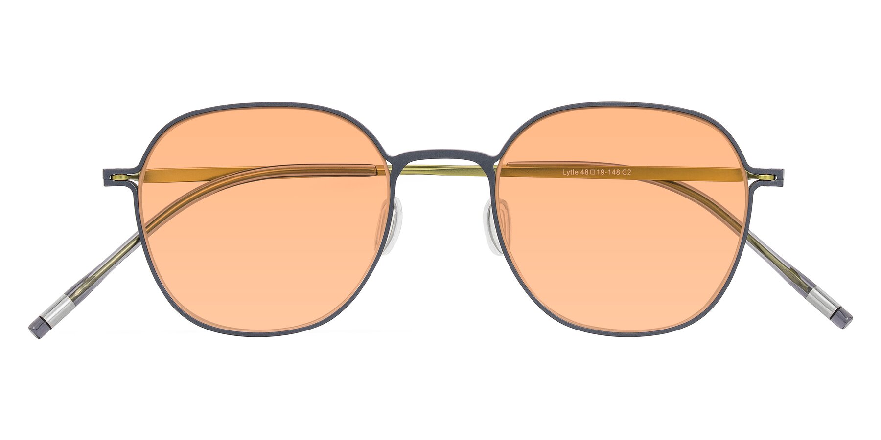 Folded Front of Lytle in Slate Blue/Olive with Light Orange Tinted Lenses