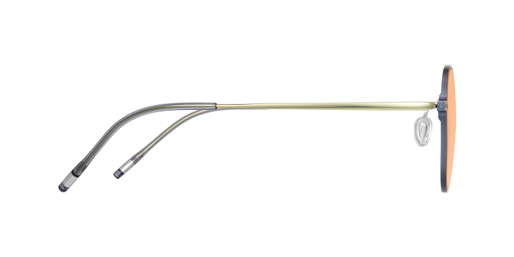 Side of Lytle in Slate Blue/Olive with Light Orange Tinted Lenses