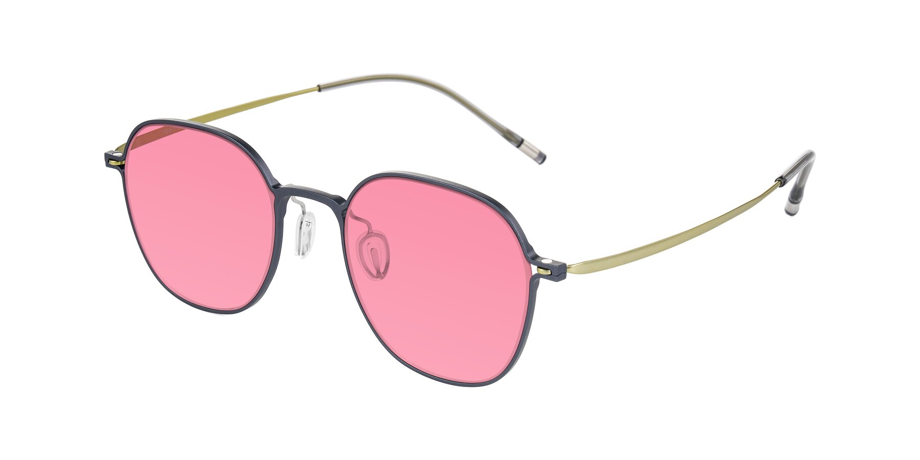 Angle of Lytle in Slate Blue/Olive with Pink Tinted Lenses
