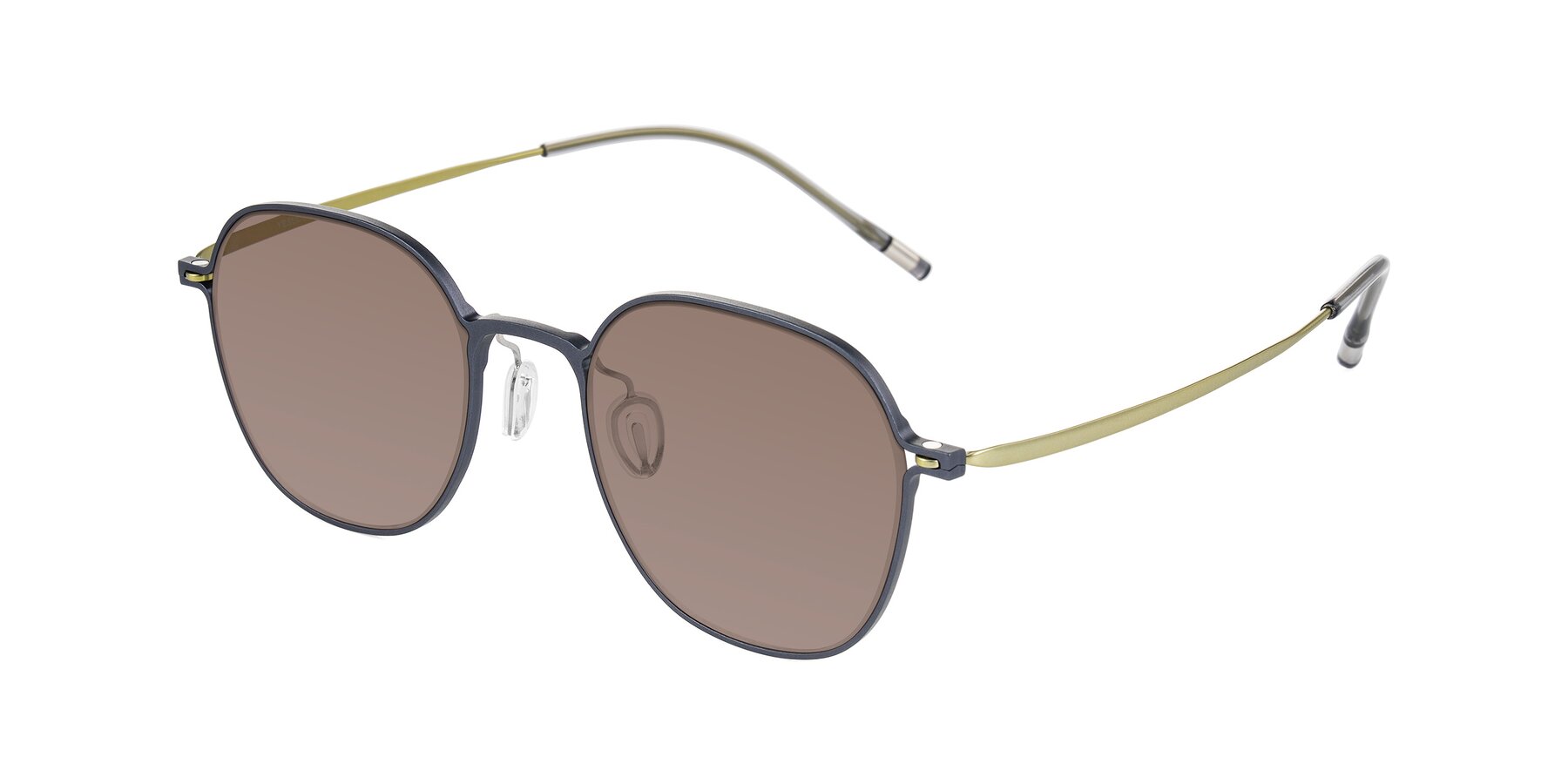 Angle of Lytle in Slate Blue/Olive with Medium Brown Tinted Lenses