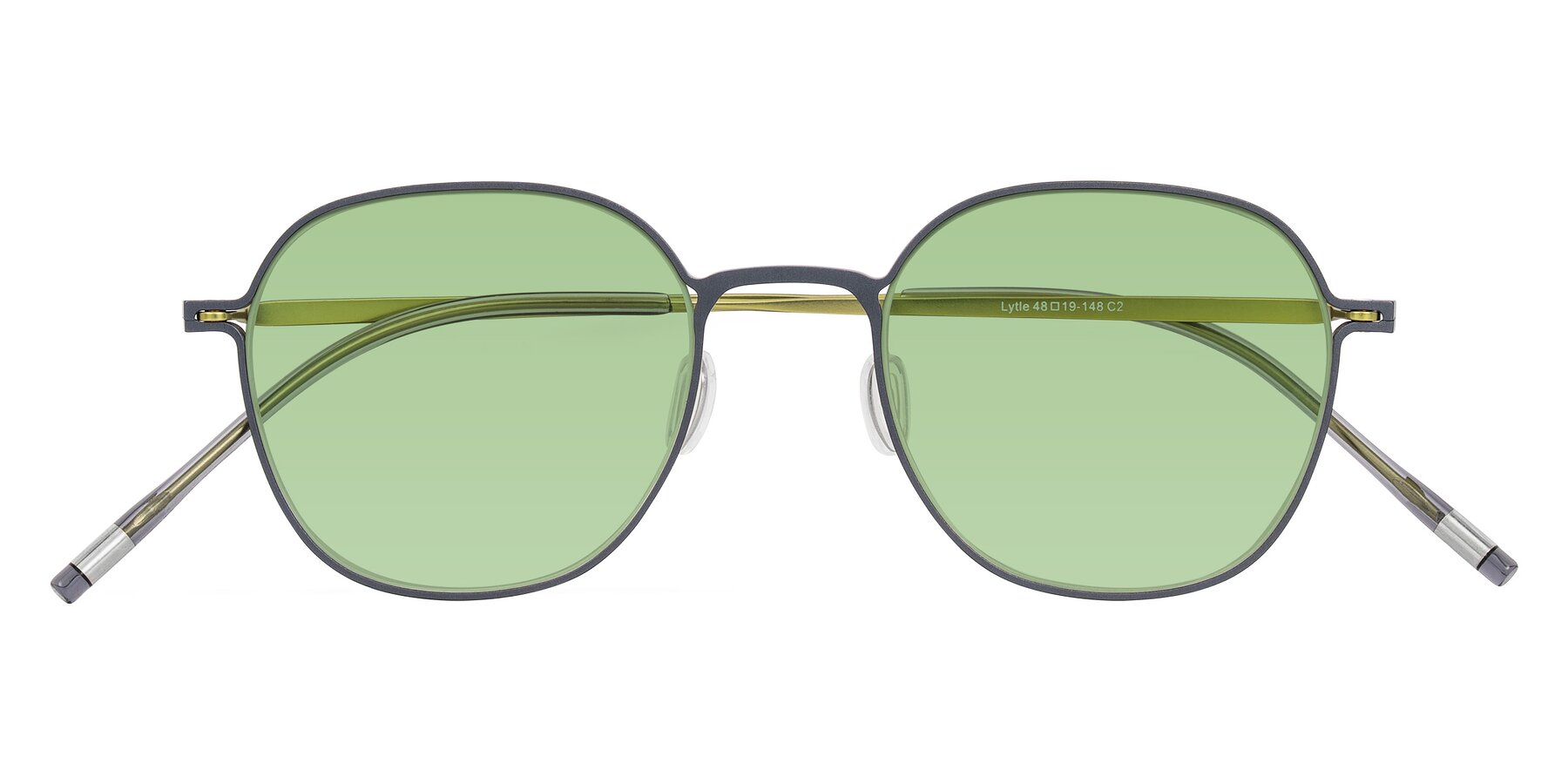 Folded Front of Lytle in Slate Blue/Olive with Medium Green Tinted Lenses