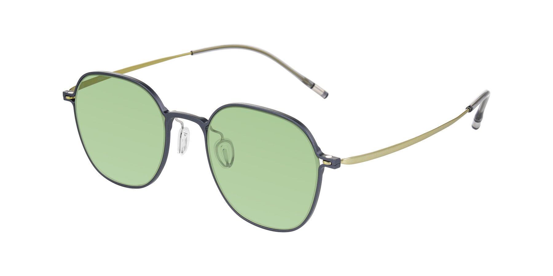 Angle of Lytle in Slate Blue/Olive with Medium Green Tinted Lenses