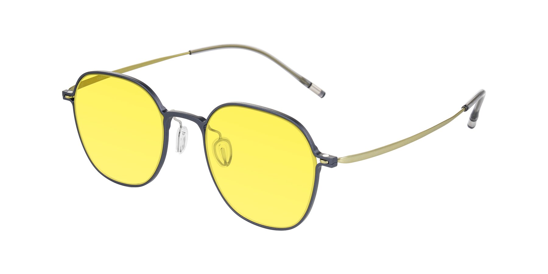 Angle of Lytle in Slate Blue/Olive with Medium Yellow Tinted Lenses