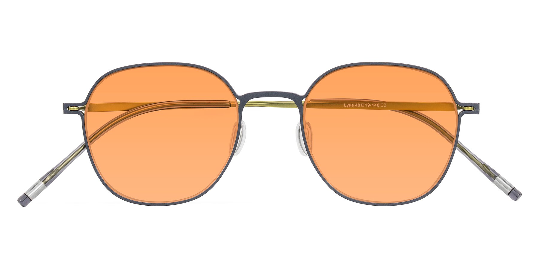 Folded Front of Lytle in Slate Blue/Olive with Medium Orange Tinted Lenses