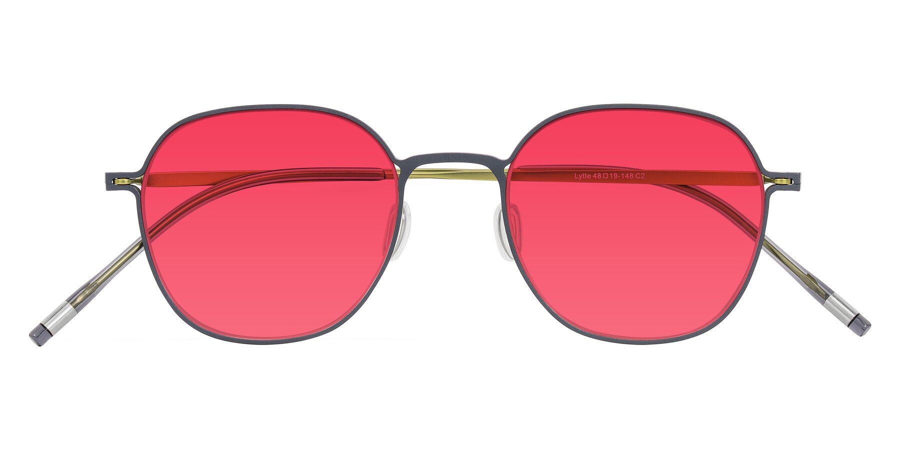 Folded Front of Lytle in Slate Blue/Olive with Red Tinted Lenses