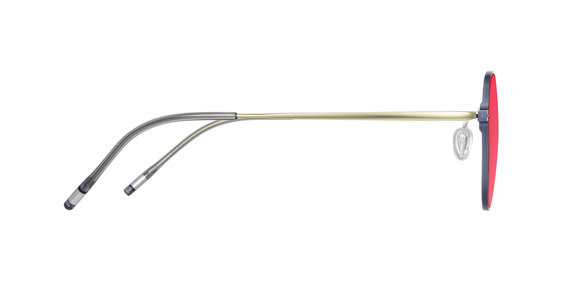 Side of Lytle in Slate Blue/Olive with Red Tinted Lenses