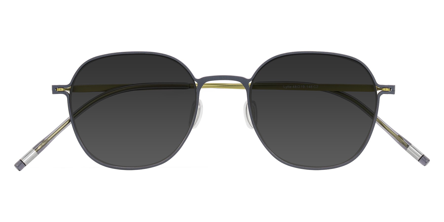 Folded Front of Lytle in Slate Blue/Olive with Gray Tinted Lenses