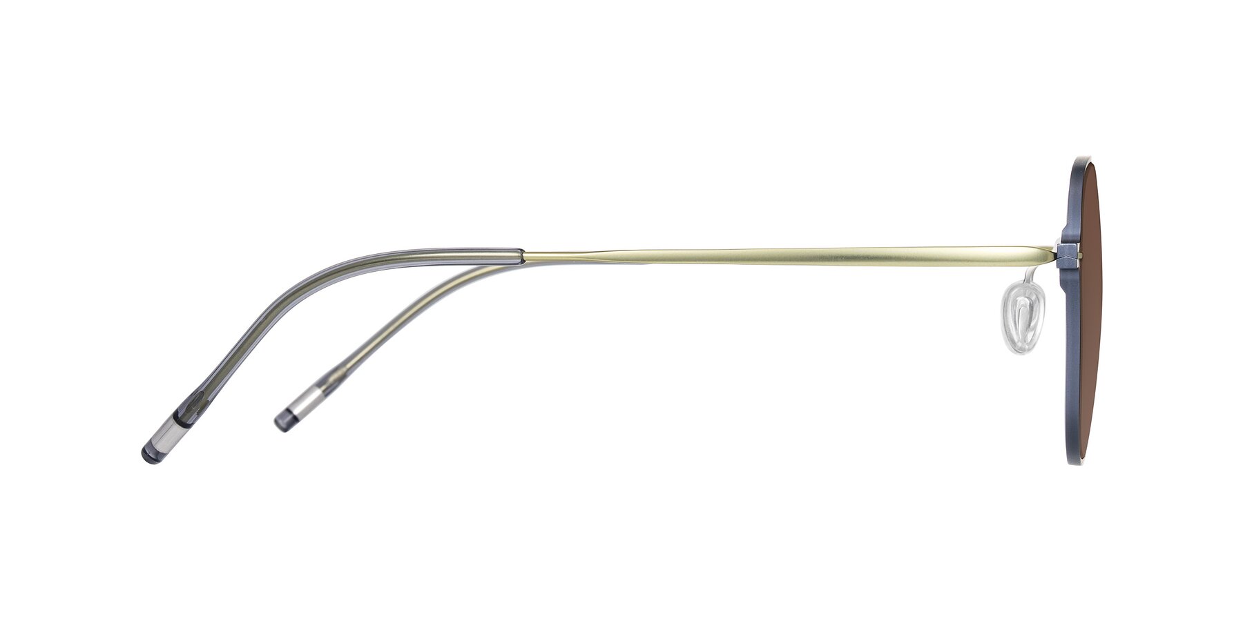 Side of Lytle in Slate Blue/Olive with Brown Tinted Lenses
