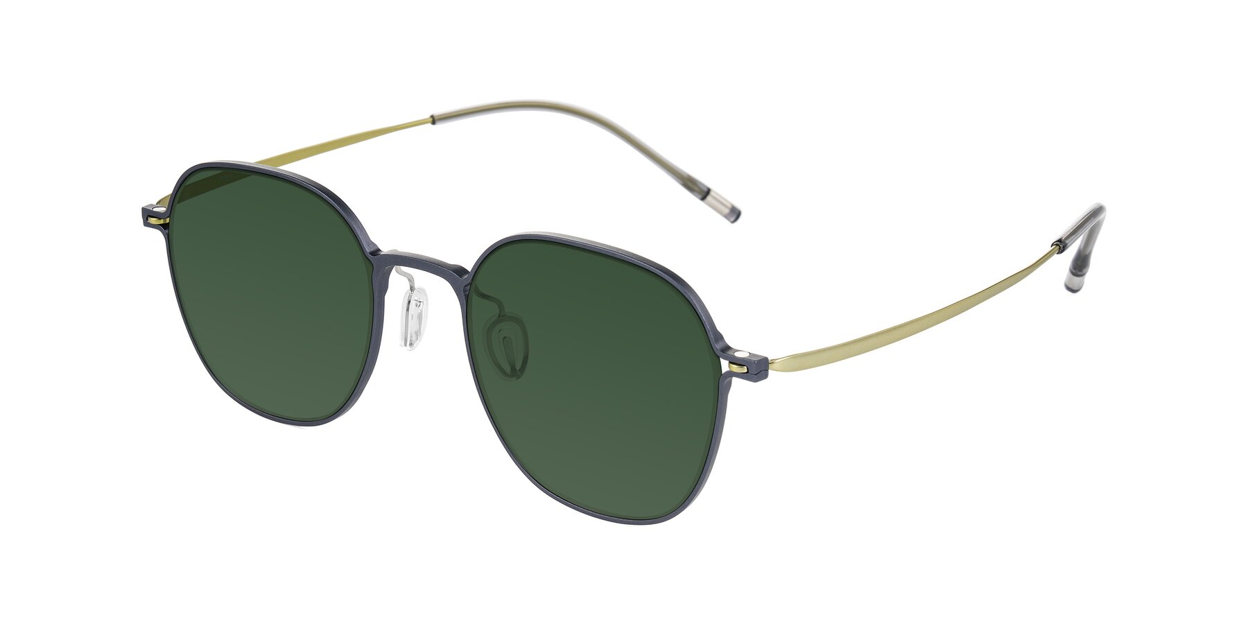 Angle of Lytle in Slate Blue/Olive with Green Tinted Lenses